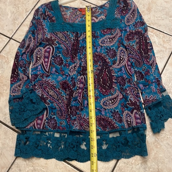 🆕 🚩 NWOT Sundance GORGEOUS Reina Paisley Silk Blouse.  Size Small - Picture 7 of 10